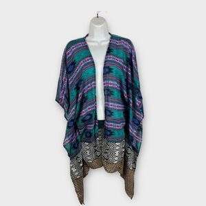 Forever 21 Open Front Kimono Size Medium Southwestern Boho Coastal Cowgirl